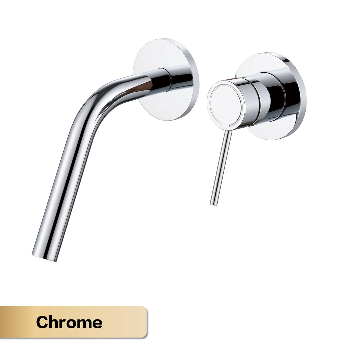 Luxury Brass Wall Mounted Bathroom Faucet Embedded Design
