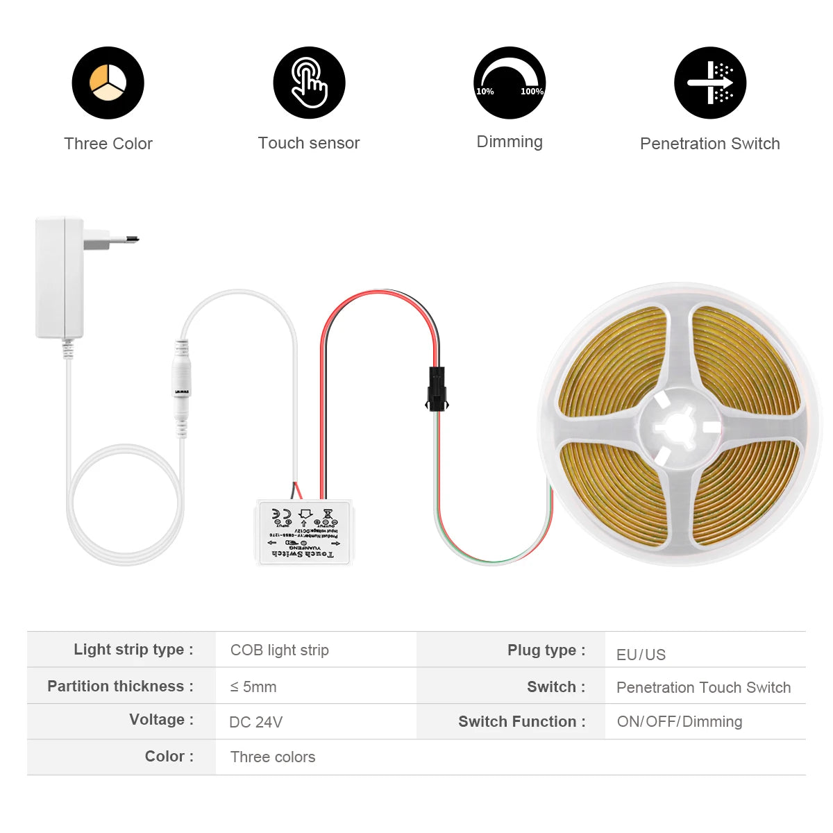 Dresssing Table Makeup Mirror Led Light Strip Cob