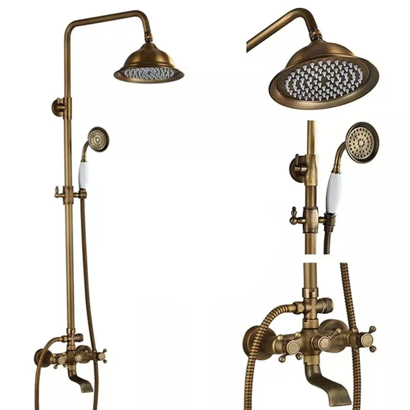 Antique Wall Hanging Shower Faucet Handle Hand Shower