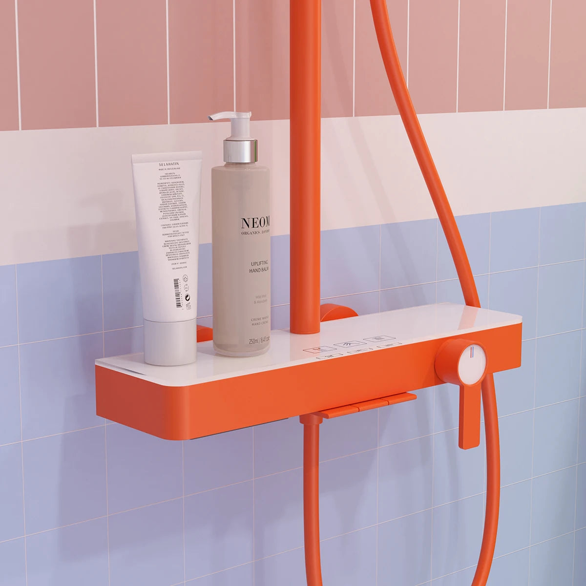 Orange Piano Bathroom Shower Waterfall Bathroom Mixer Faucets