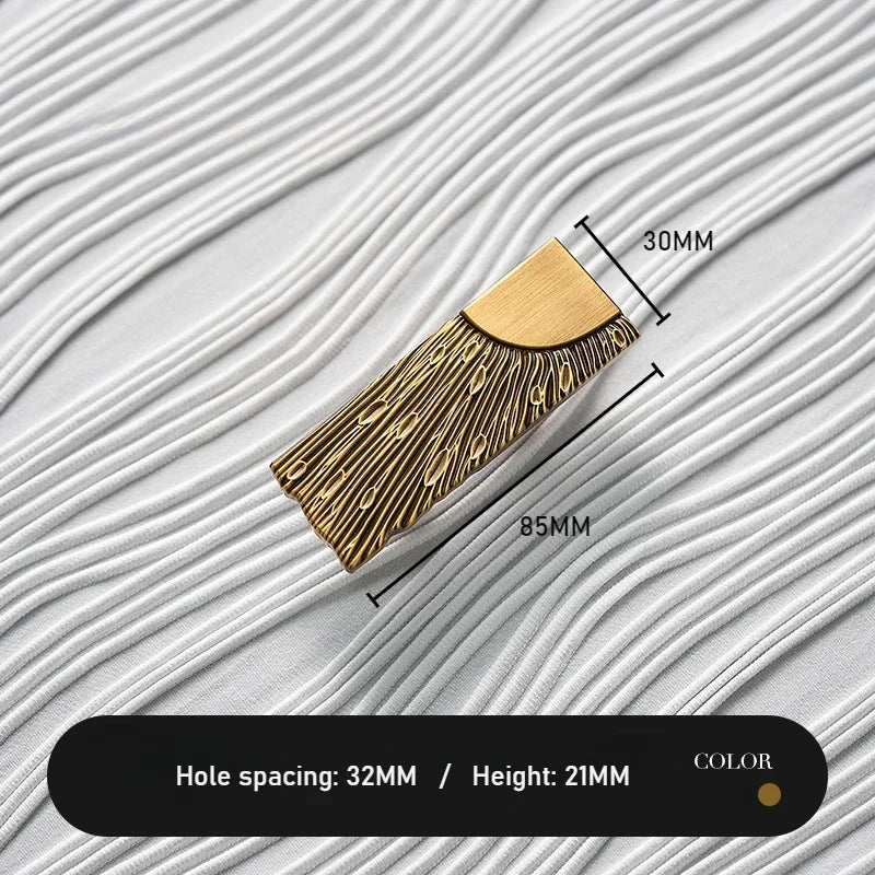 Unique Lines Satin Brass Handle Closet Wardrobe Door