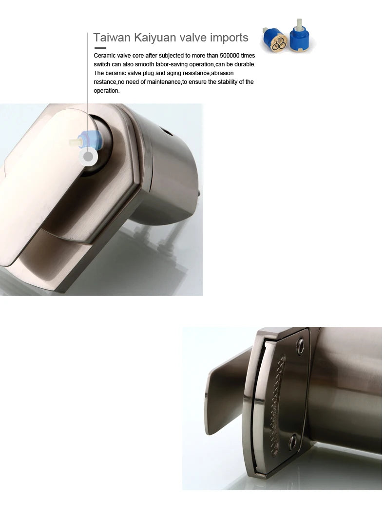 Becola All Copper Gold/Chrome/Brushed Duckbill Waterfall Faucet