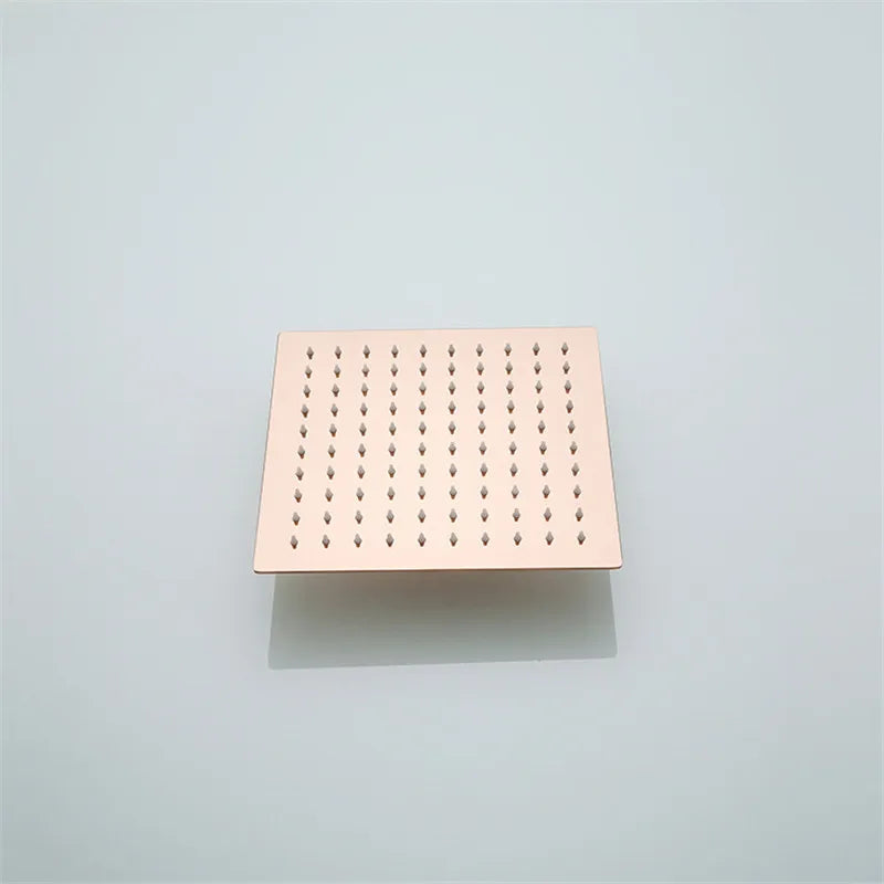 Tuqiu Bathroom Shower Rose Gold Square Rainfall Shower