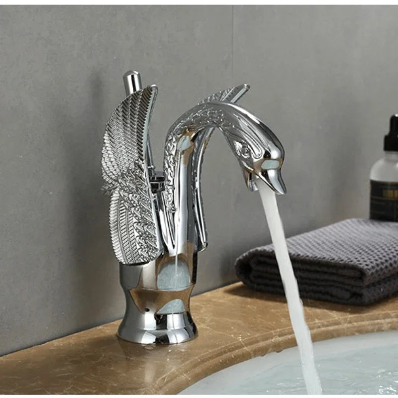Golden Swan Bathroom Basin Faucet Deck Installation Mixer