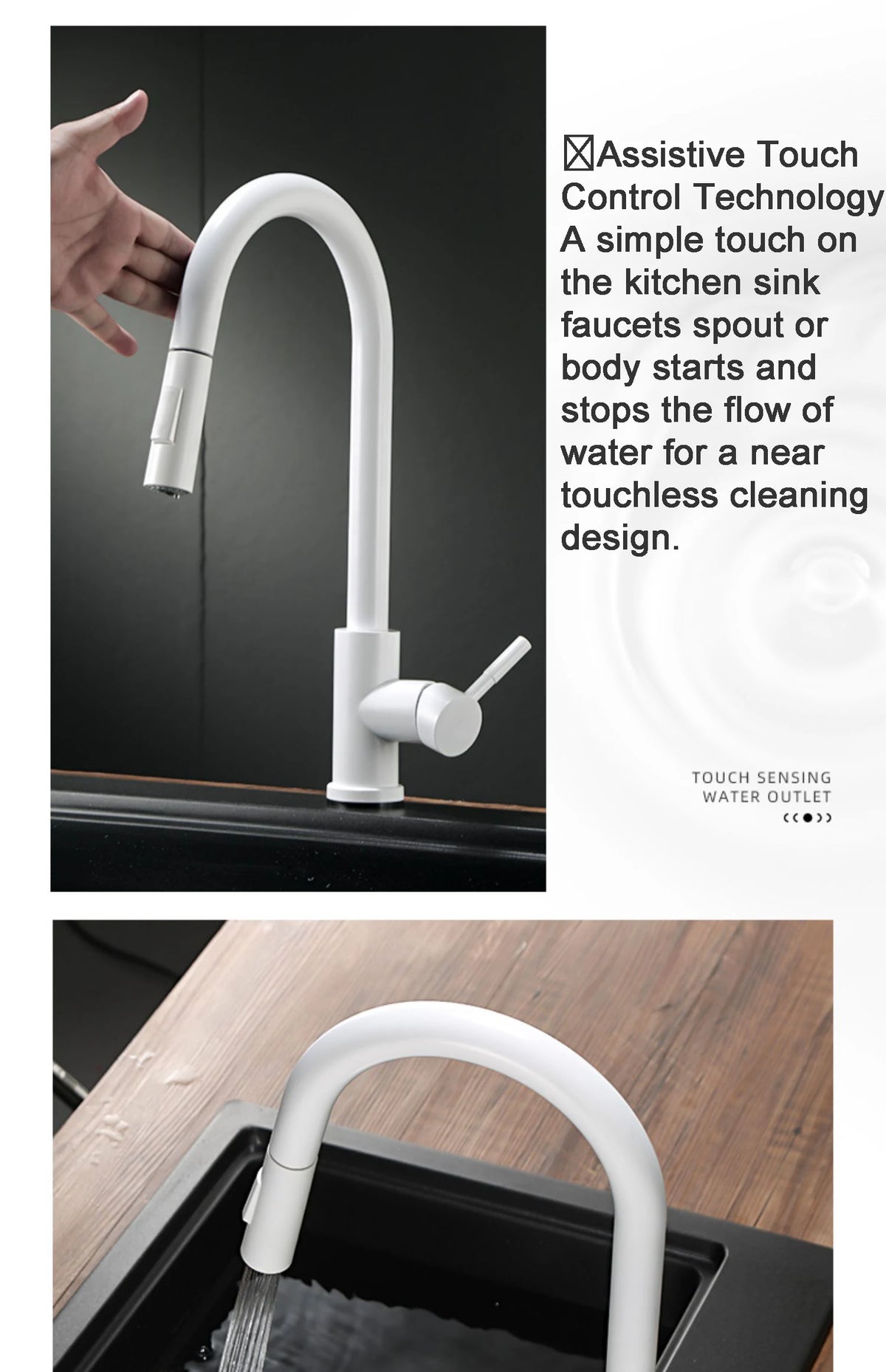 Smart Touch On Sink Faucet 304 Stainless Steel