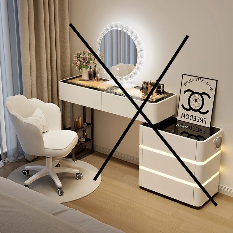 Modern Dressing Table Vanity Desk Wireless Charge Station