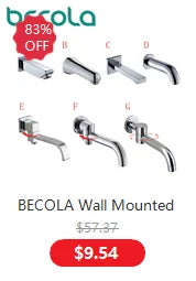 Becola Wall Mounted Faucet Spout Square Round Brass