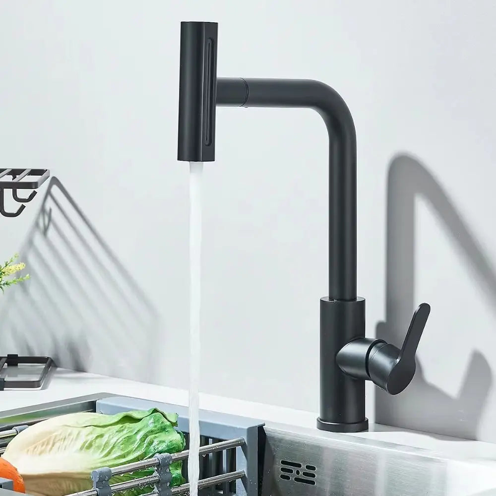 Rotation Function Stainless Steel Faucet Handle Modes Waterfall