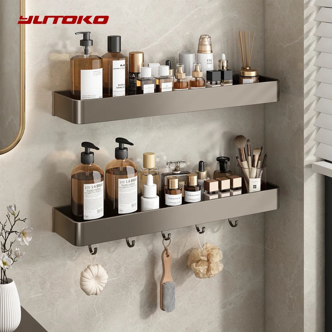 Bathroom Shower Shelf Shower Caddy Wall Floating Shelf