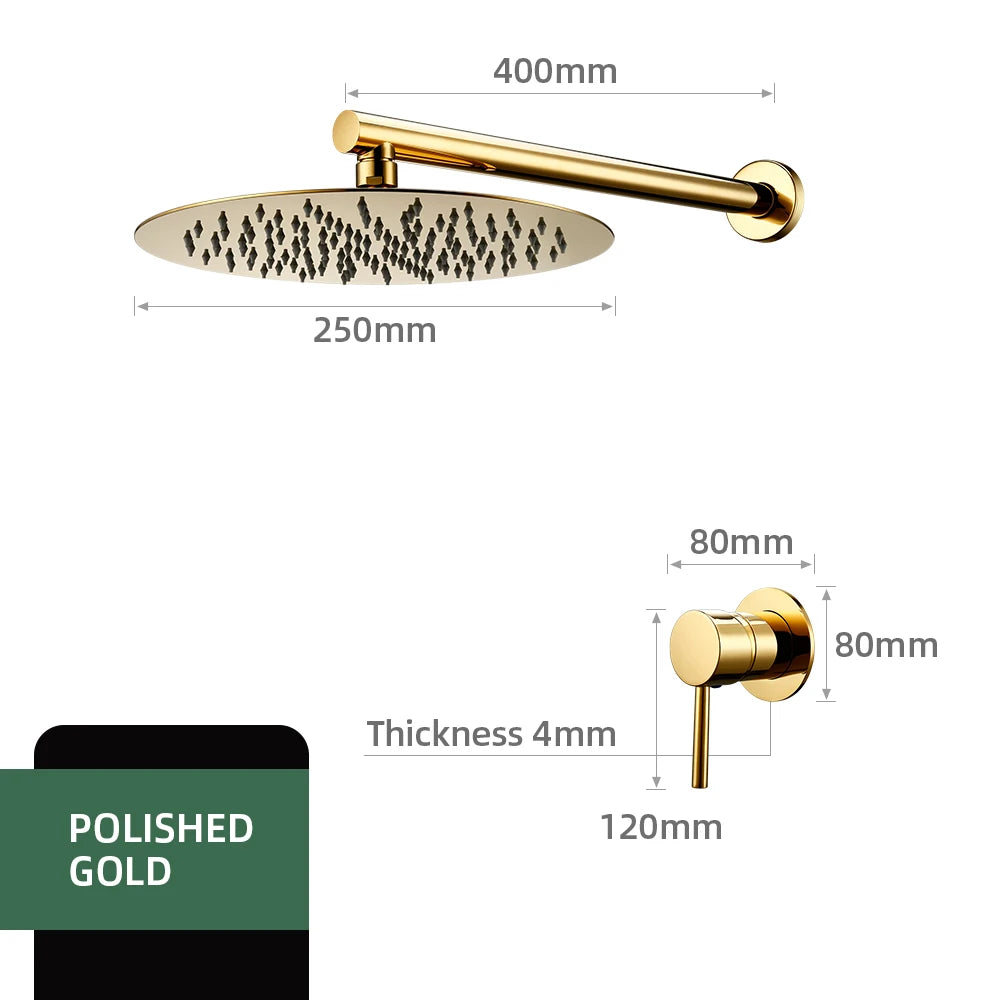 Bathroom Faucet Rose Gold Shower Wall Mounted 8/10/12