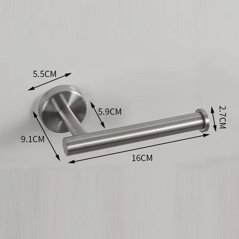 No Punching Wall Mounted Toilet Paper Holder Rustproof