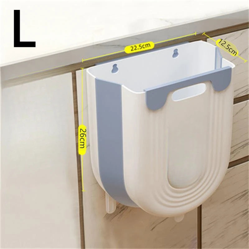 S/L Folding Hanging Trash Can Bathroom Cabinet Wall