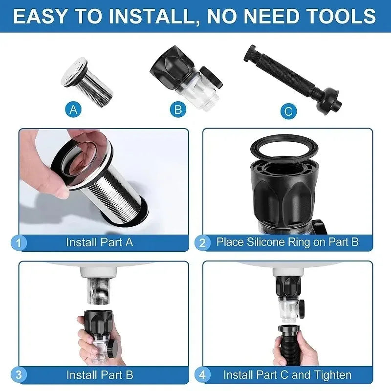 1pc Washbasin Drain Pipe Insect Proof Odor Proof
