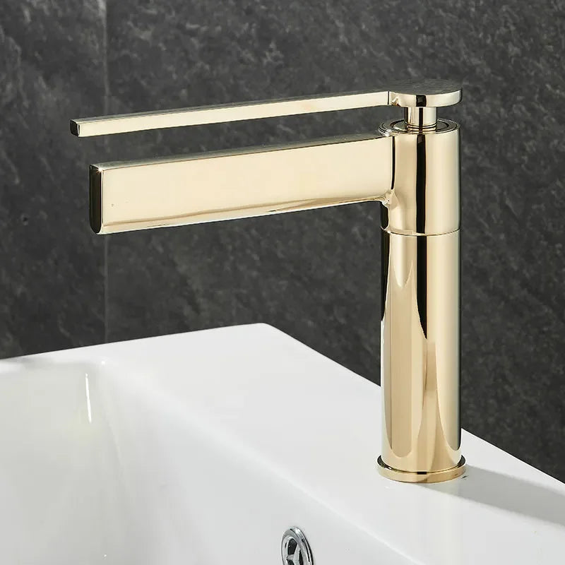 Basin Bathroom Sink Faucet Deck Mounted Cold Water