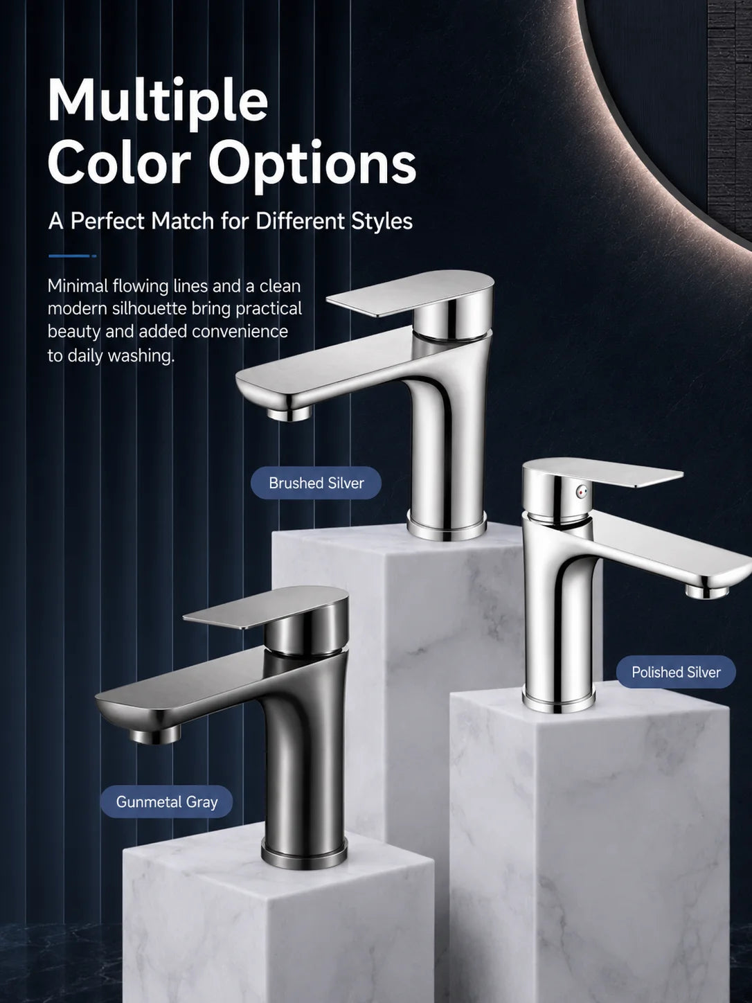 304 Stainless Steel Bathroom Sink Faucet Cold Mixer