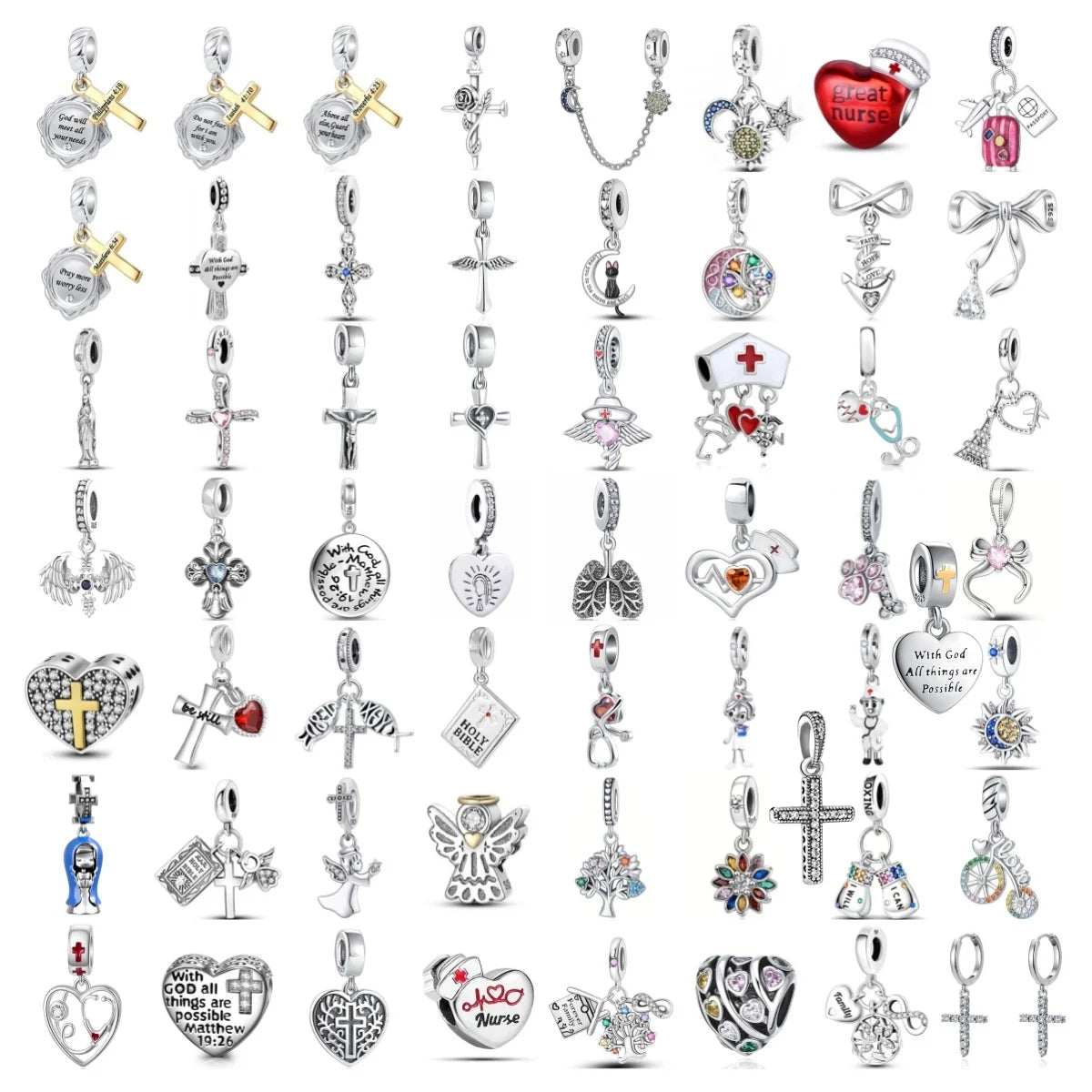 Original 925 Sterling Silver Medicine Cabinet Stethoscop Charm