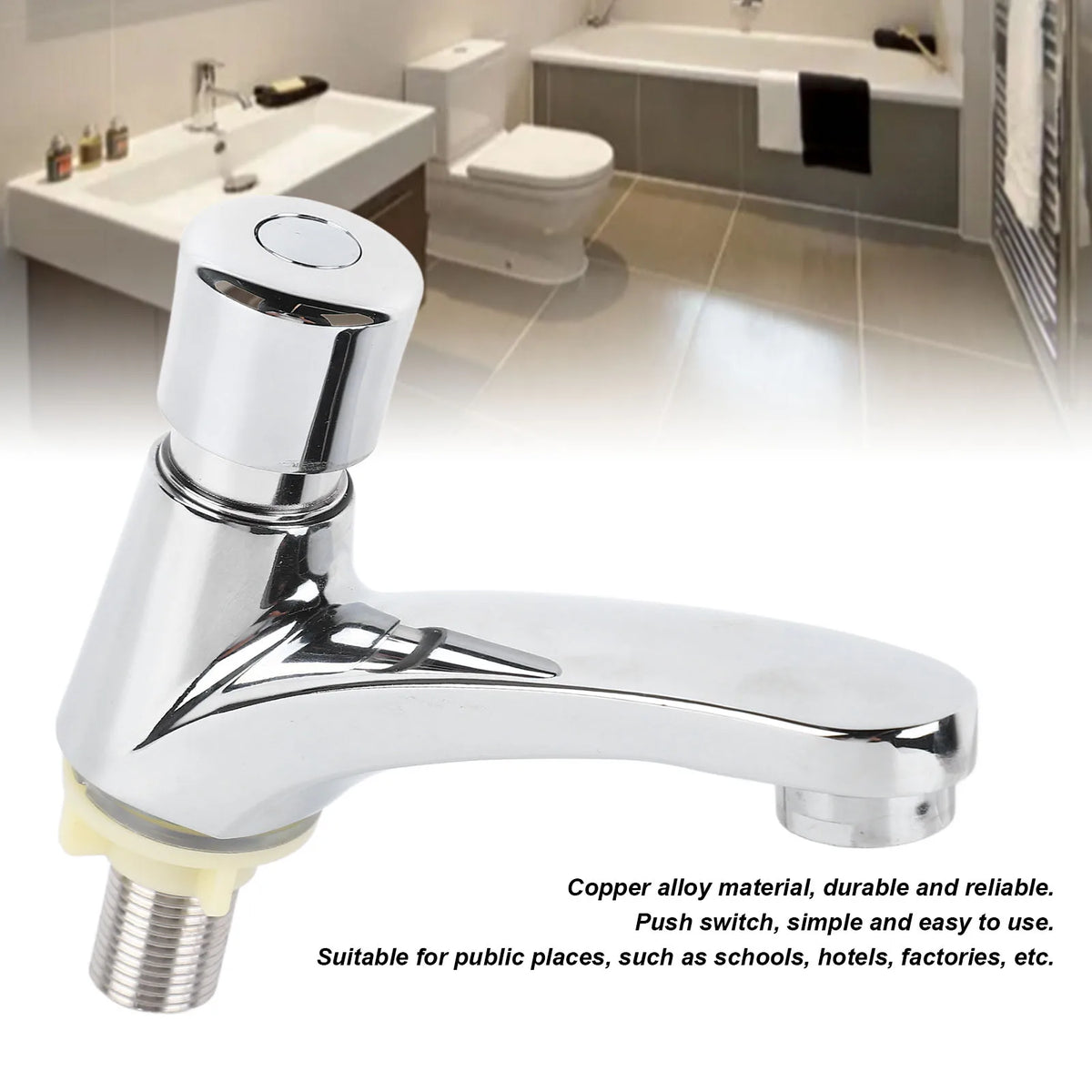 Time Delay Basin Sink Faucet Copper Alloy Push