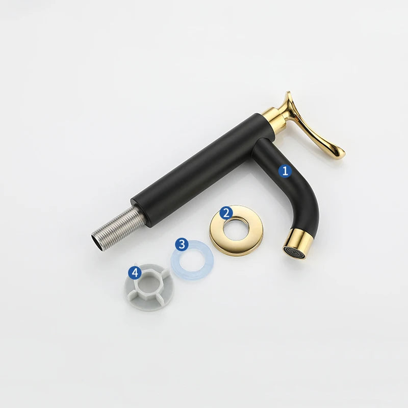 Black Gold Basin Sink Faucet Bath Faucets Cold