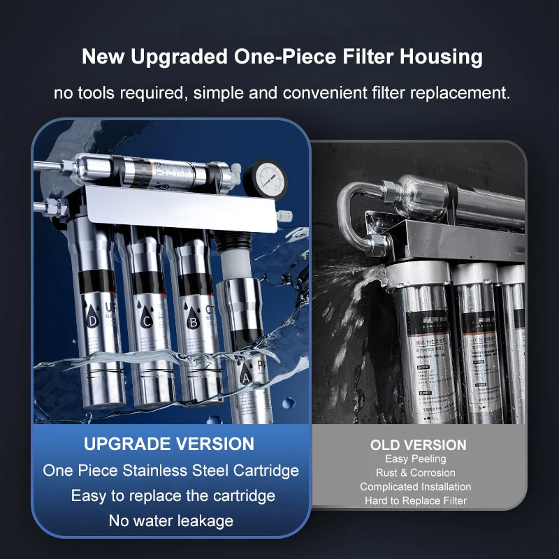 Eiree Stainless Steel 5-Stage Water Purifier Pressure Gauge