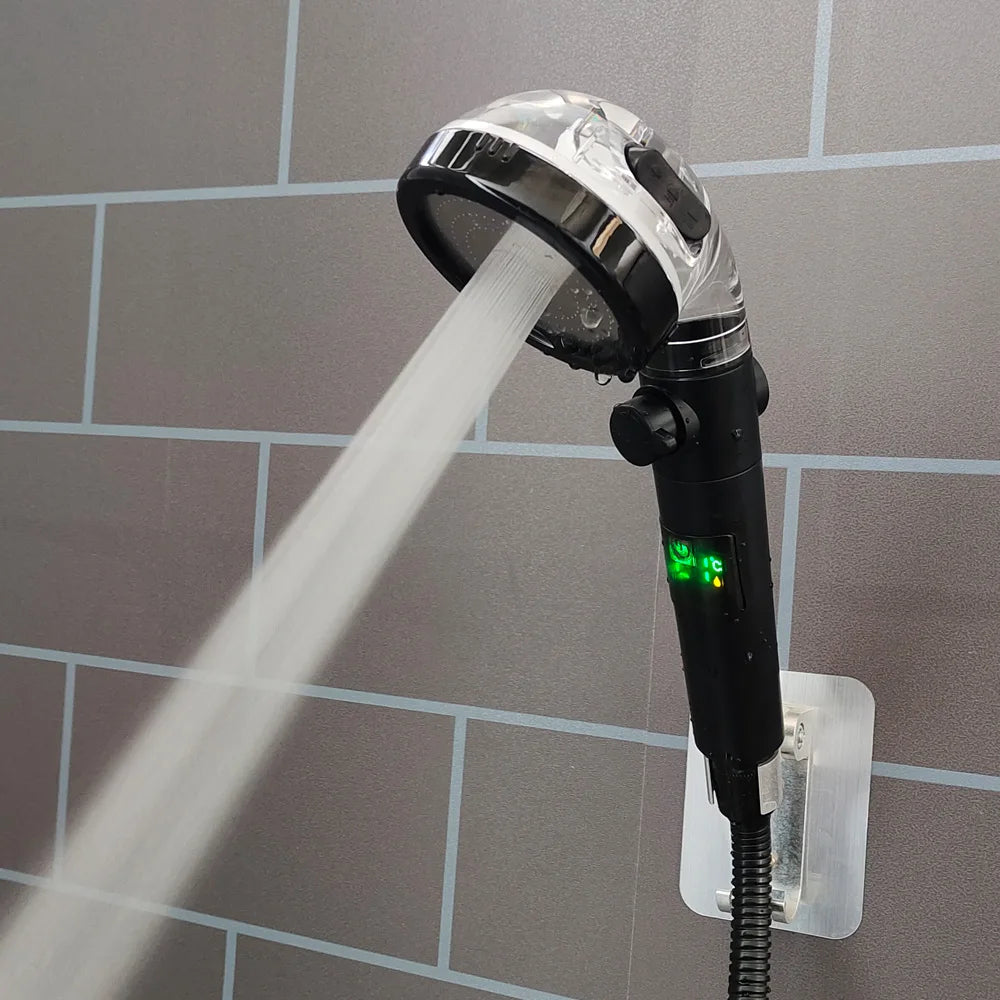 Led Digital Temperature Display Shower Head Modes Large