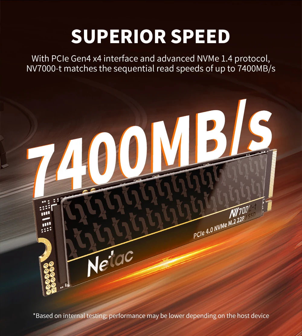 Netac Ssd 1tb Ssd Nvme M2 7400mb/S 512gb