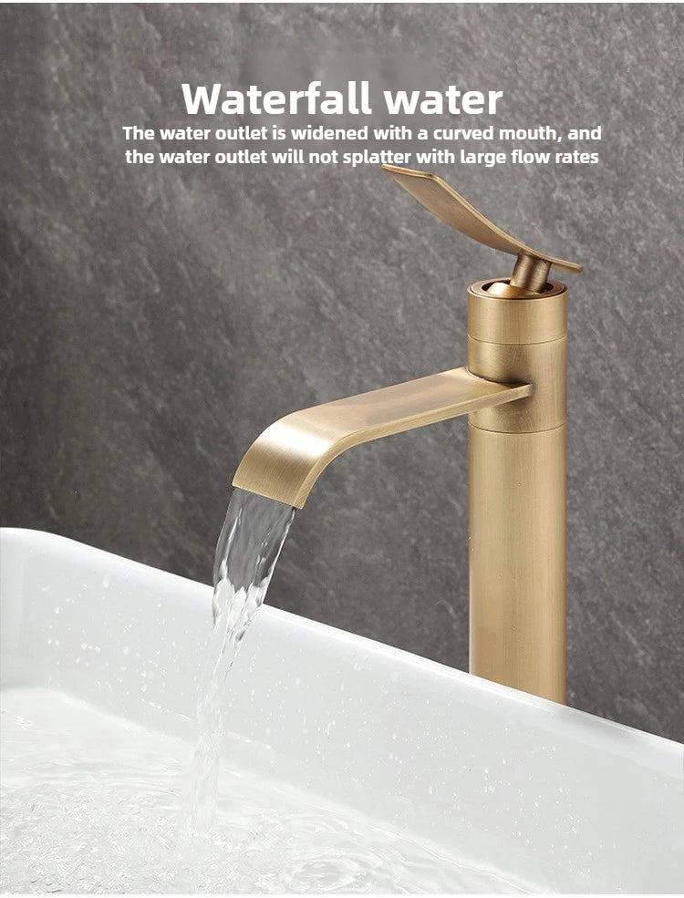 Bathroom Faucets Stainless Steel 304 Brushed Gold Basin
