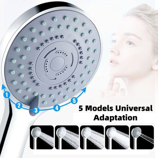 Shower Boosted 5-Speed Large Water Outlet Shower Handheld