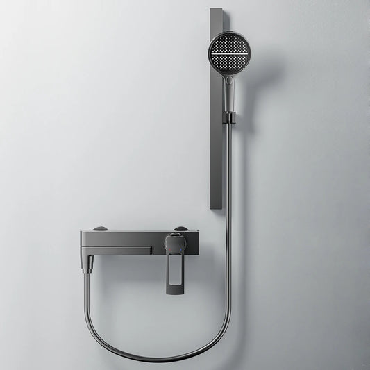 Black Waterfall Bathtub Shower Faucets Wall Mount Shower