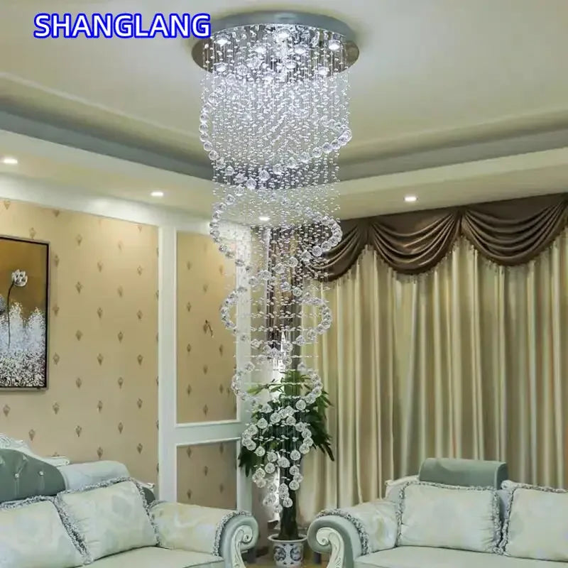 Modern Led Chandelier Fixture Luxury Hanging Lamp Staircase