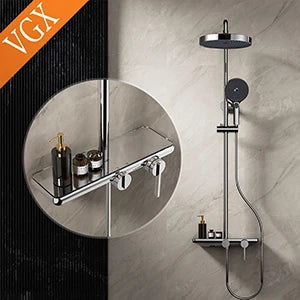 Vgx Gold Shower System Bathroom Shower Faucet 3-Way