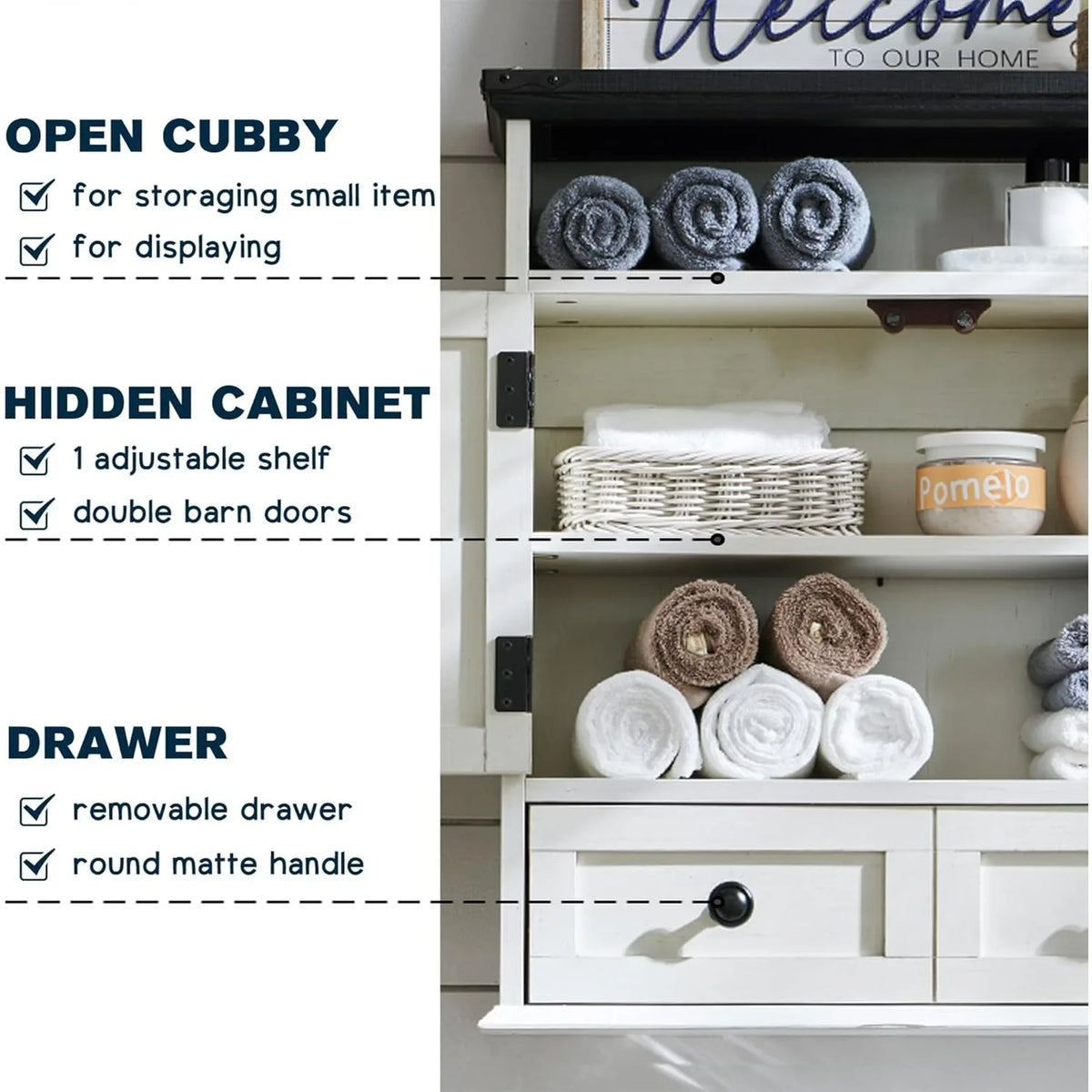 Bathroom Wall Cabinet Farmhouse 24 Wide Medicine Cabinet