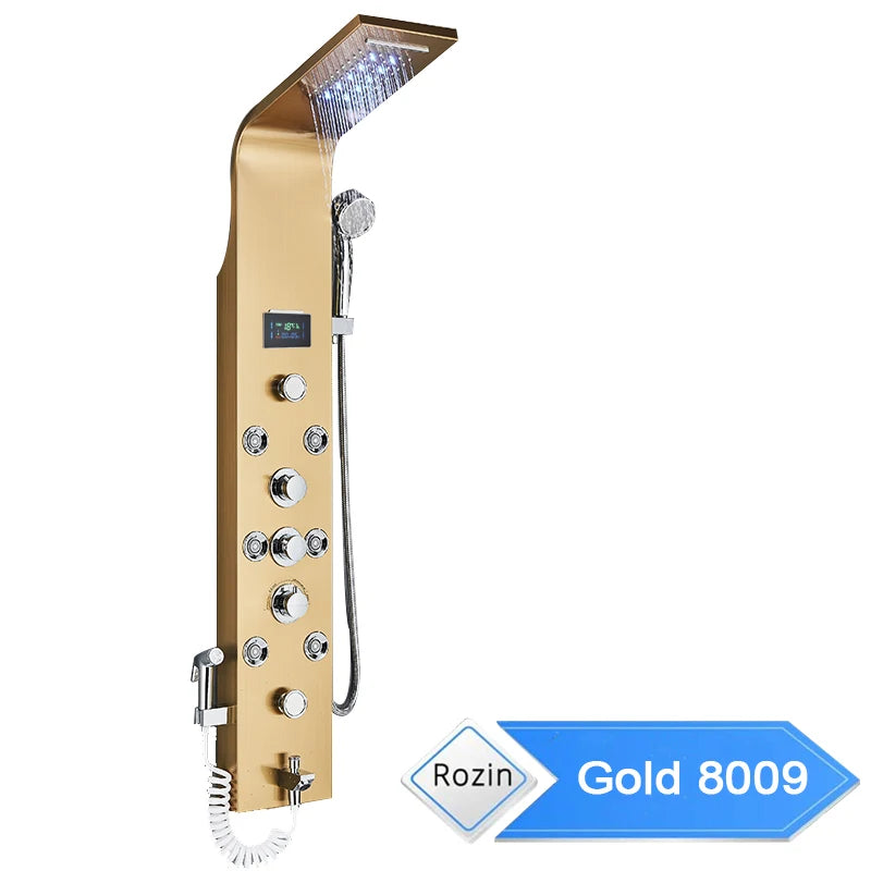 Led Bathroom Shower Panel Modes Intelligent Lcd Shower