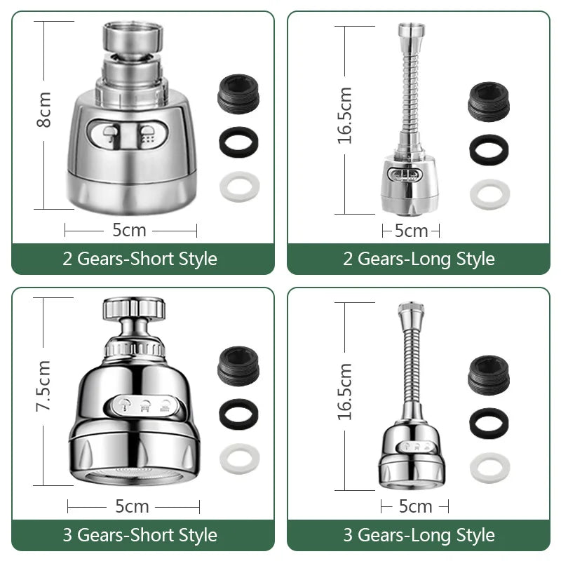 Faucet Extender 360 Degree Rotary Sink Faucet Bubbler