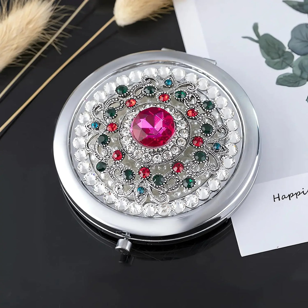 Compact Mirror 1x/2x Magnification Pocket Mirror Women 3inch