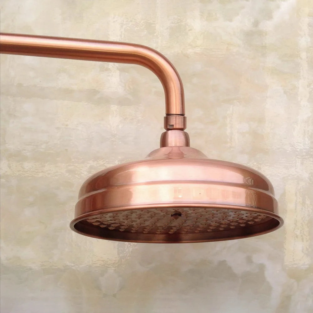 Antique Red Copper Brass Dual Ceramic Handles Bathroom