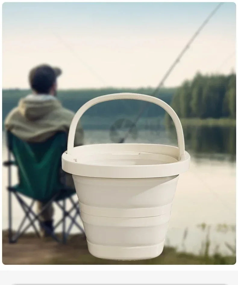 Folding Bucket 5/10l Outdoor Fishing Bucket Compact Thickened