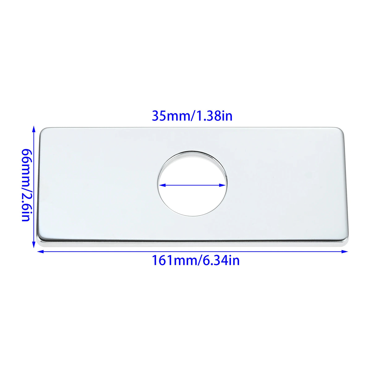 1pc Faucet Cover Plate Stainless Steel Deck Plate