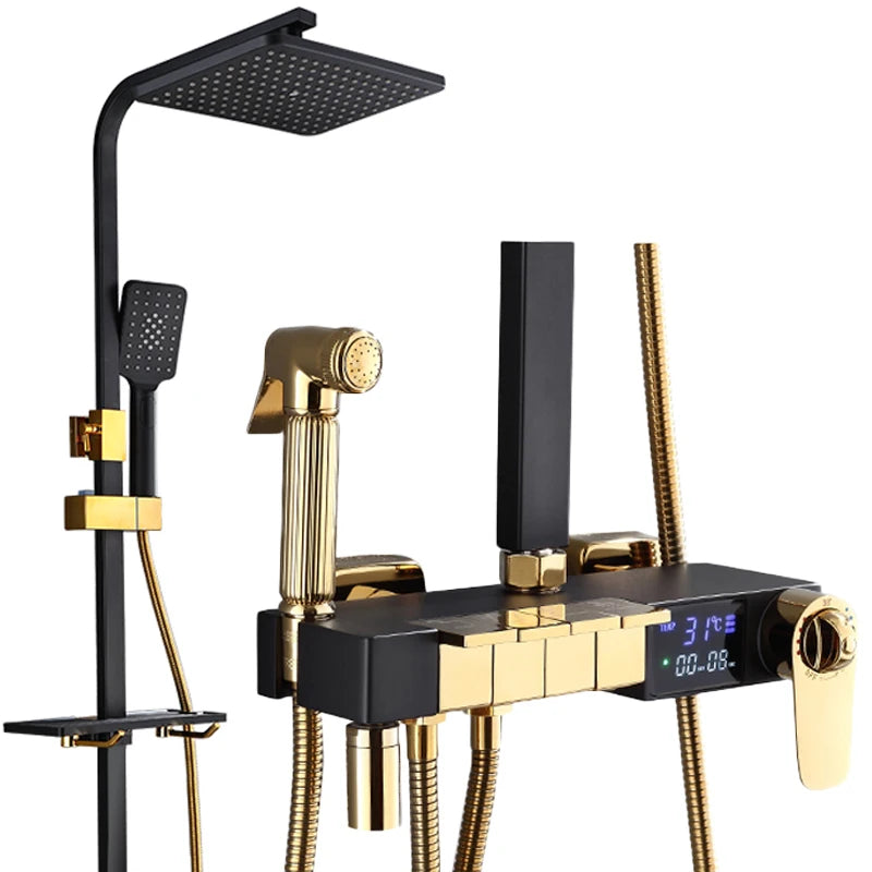 12 Inch Rainfall Shower System Bathroom Luxury Thermostatic