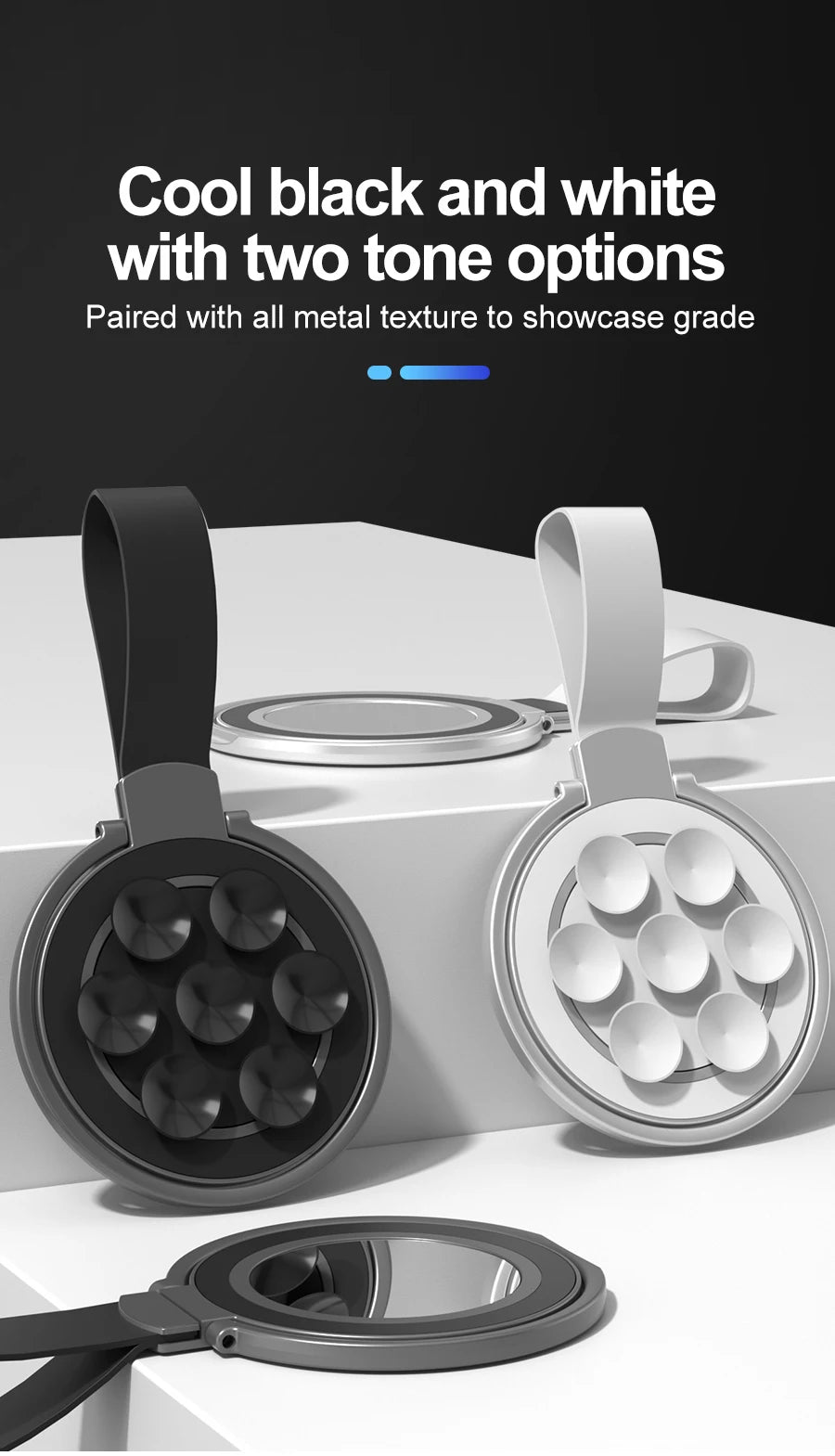 Magnetic Bracket Ring Buckle Phone Stand Silicone Suction