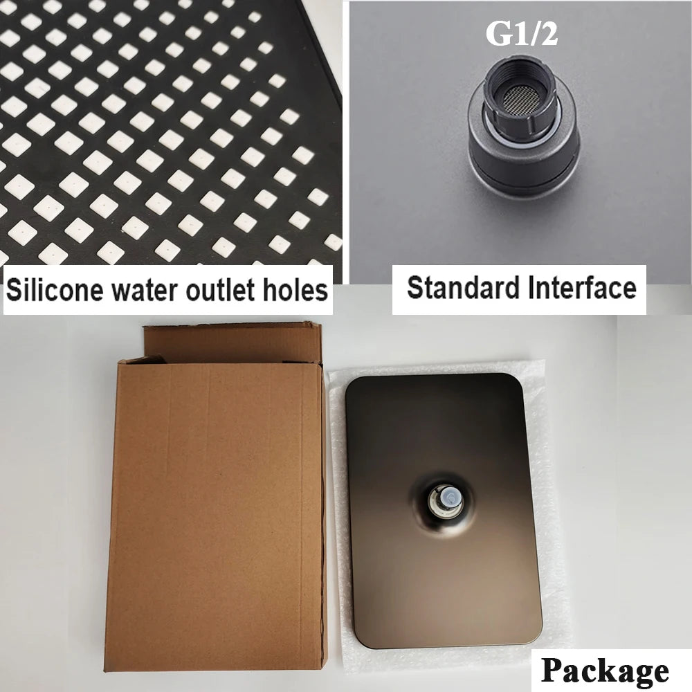 320mm Big Panel Supercharge Waterfall Shower Head Modes