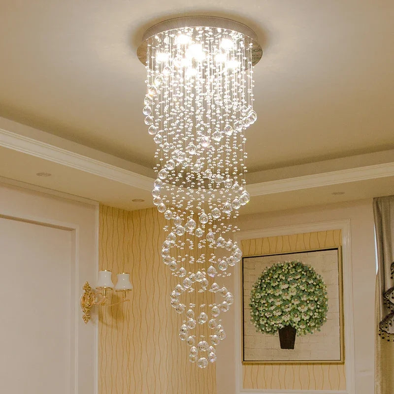 Modern Led Chandelier Fixture Luxury Hanging Lamp Staircase