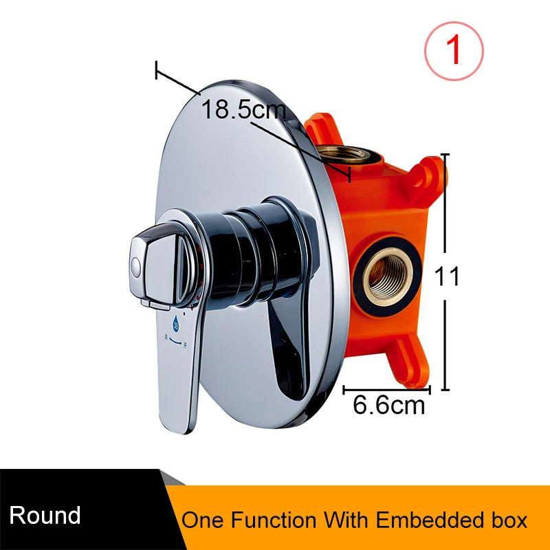 Brass Bathroom Concealed Thermostatic Mixing Valve Wall Mounted