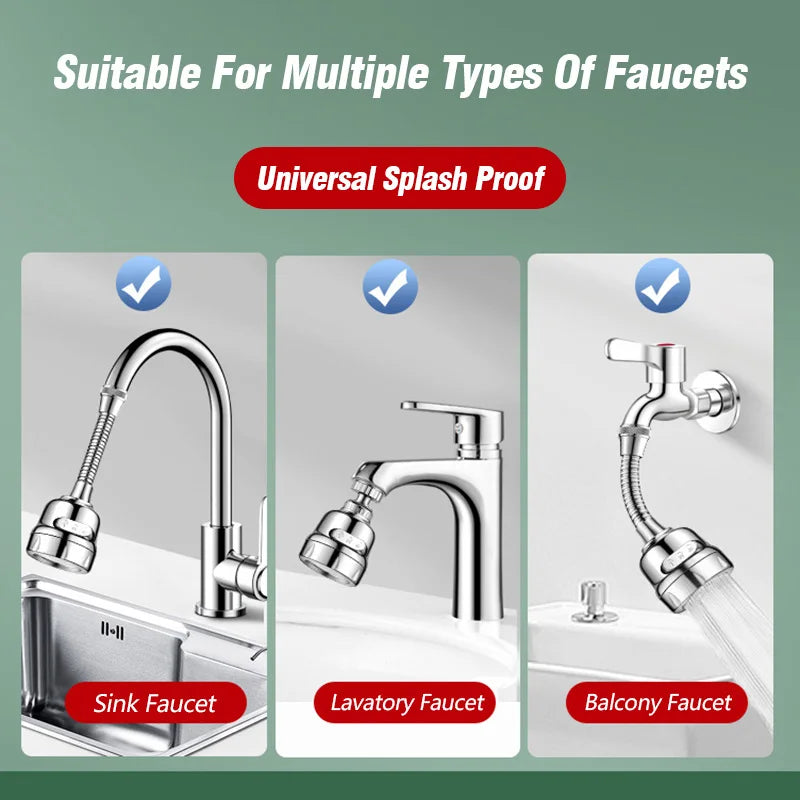 Faucet Extender 360 Degree Rotary Sink Faucet Bubbler