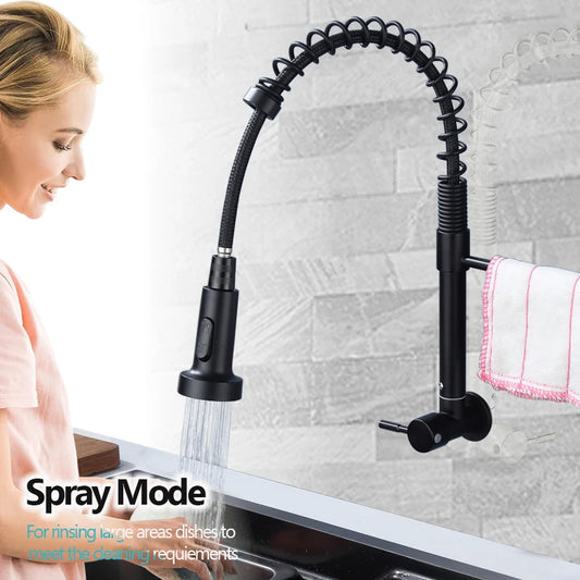 304 Stainless Steel Wall Mounted Faucet Spring Pull