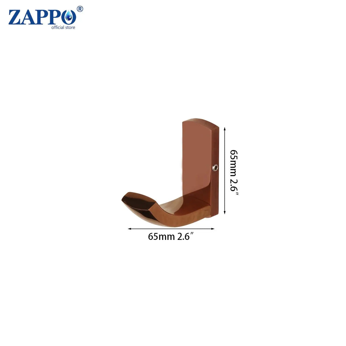Zappo Rose Gold Wall-Mounted Stainless Steel Clothes Hook