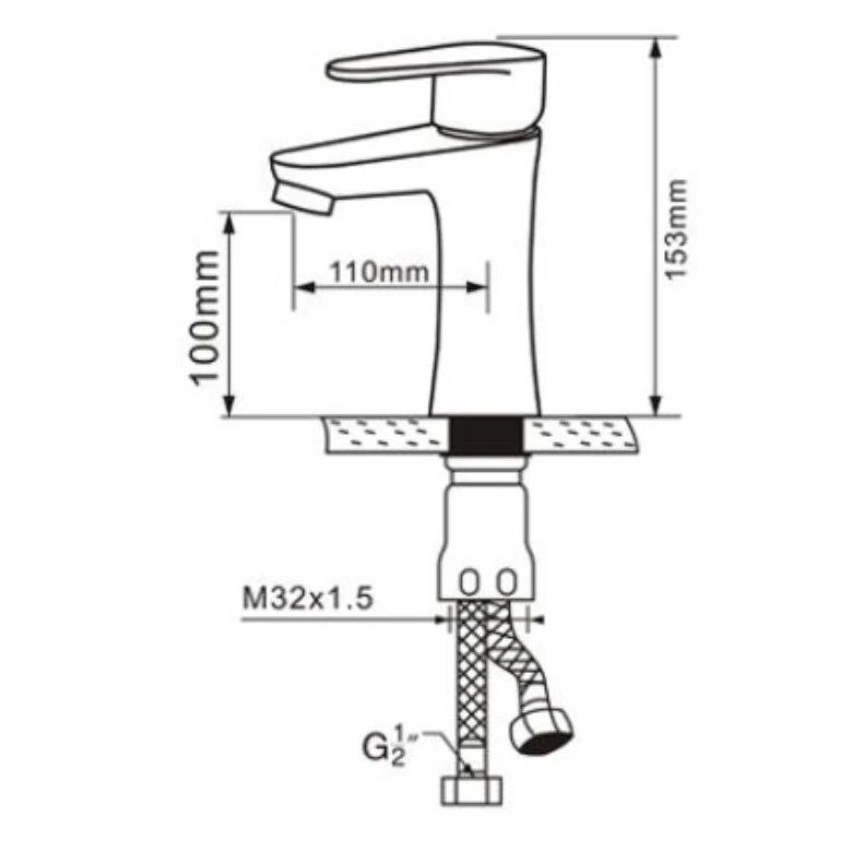 Elyn 304 Stainless Steel Bathroom Faucets Deck Mounted