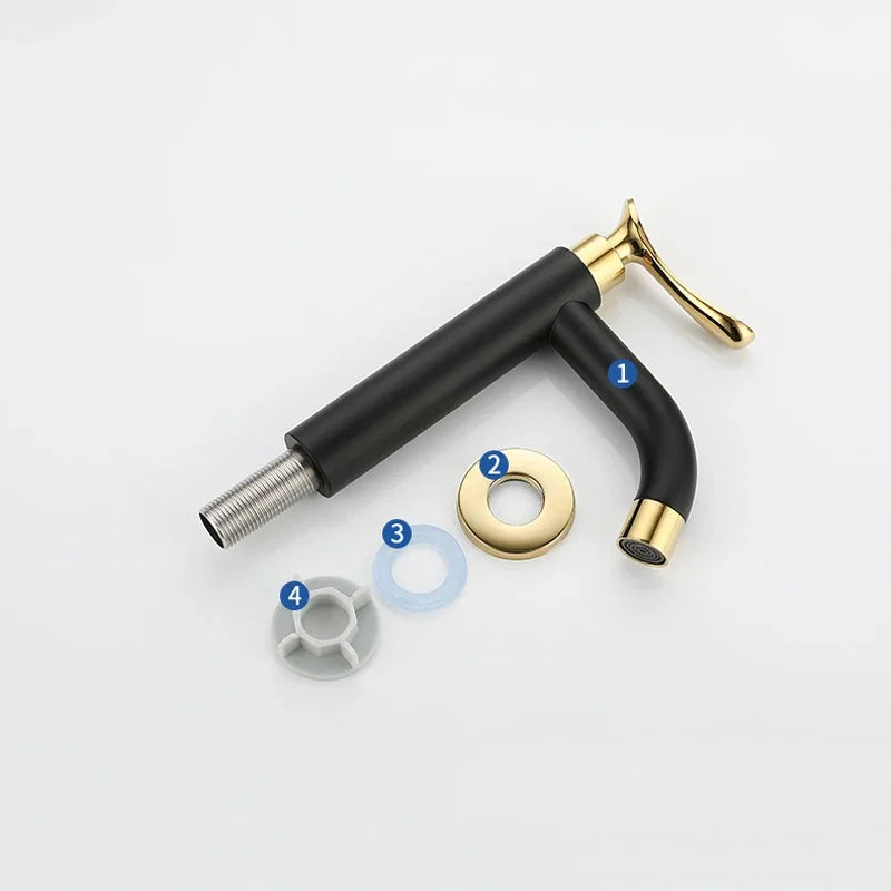 Black Gold Basin Sink Faucet Bath Faucets Cold