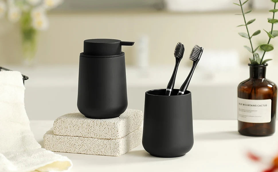 Bathroom Accessory - 2-Piece Soap Dispenser Cup Bathroom