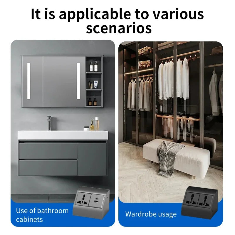 Funaya Bathroom Mirror Cabinet Corner Socket Plug Laboratory