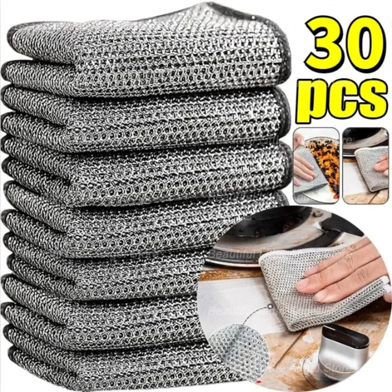 Metal Wire Mesh Cleaning Cloths Universal Sink Faucet